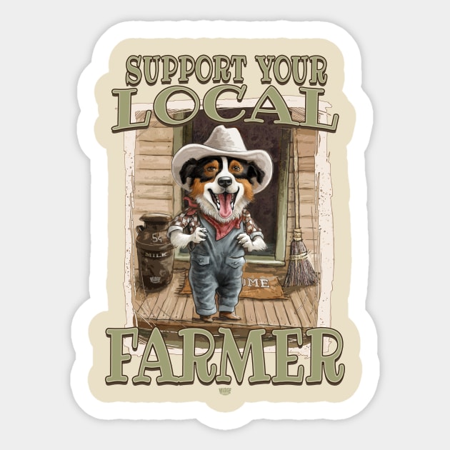 Support Your Local Farmer Sticker by Mudge